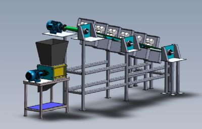 有传送带的切碎机solidworks模型