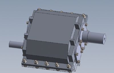 斜齿轮箱solidworks模型