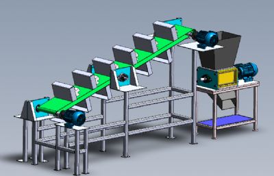 有传送带的切碎机solidworks模型