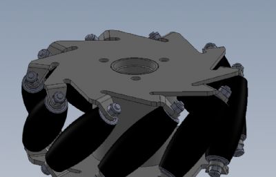 75mm麦克纳姆轮solidworks模型