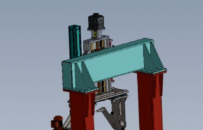 发动机缸体翻转设备solidworks模型