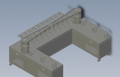 链式清洗上料机solidworks模型