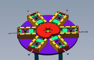 六工站旋紧转夹机solidworks模型