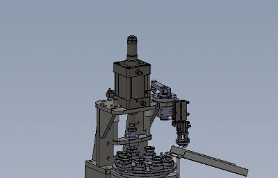 气动冲压回转设备solidworks模型