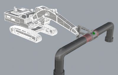 紧急管道维修安装rhino模型,多格式