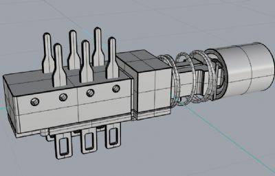 按压式开关rhino模型