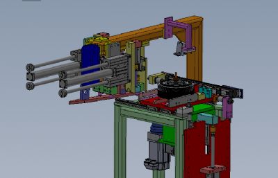 汽车车轮钢圈加工设备solidworks模型