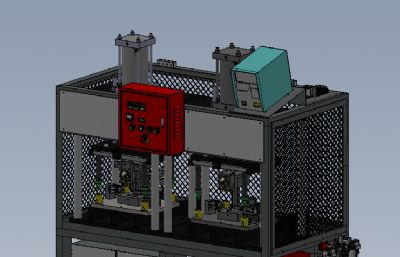 汽车引擎泄漏检测机solidworks模型