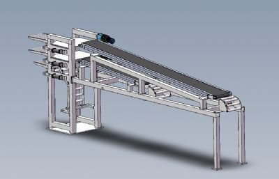 三层倾斜传送带solidworks模型