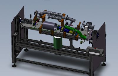 试验设备用的汽车排气系统solidworks模型