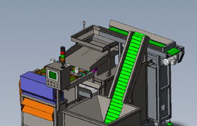 全自动胡萝卜加工切片机solidworks模型