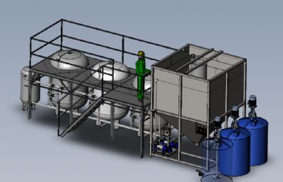 水处理软水器solidworks模型