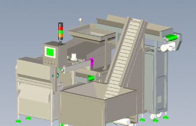 全自动胡萝卜加工切片机solidworks模型