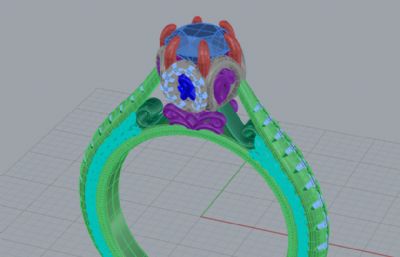 精雕戒指钻戒rhino模型