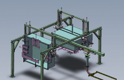 提升翻转机械手solidworks模型