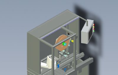 四轴自动贴标机solidworks模型