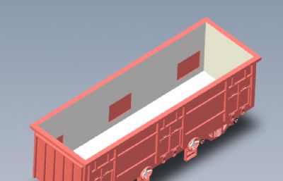 铁路货运车柜,货运车厢igs模型