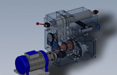 水力机械钻孔机solidworks模型