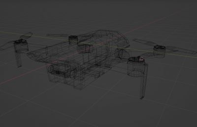 无人机飞行器blender模型