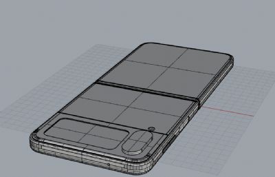 三星Z Flip4手机3D模型