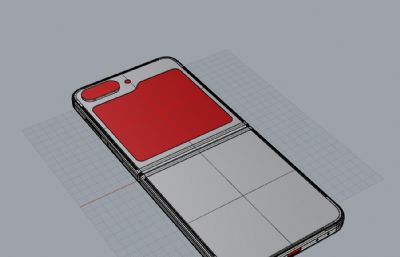 三星Z Flip5手机3D模型