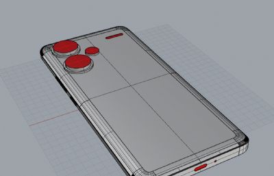 红米Note13Pro+手机3D模型