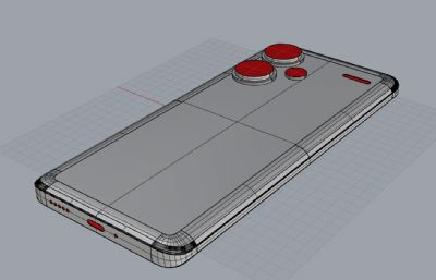 红米Note13Pro+手机3D模型