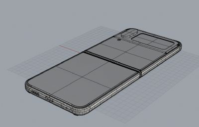 三星Z Flip4手机3D模型