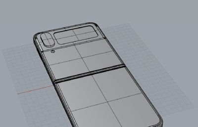 三星Z Flip4手机3D模型