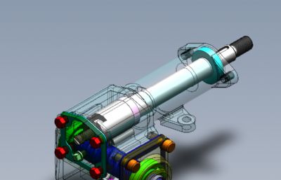 循环球式转向器solidworks模型