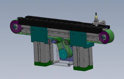 小型输送轴承皮带线solidworks模型