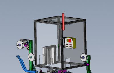 凸轮压入裁切机solidworks模型