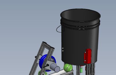 网球投掷器,发球机solidworks模型