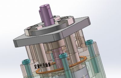 双作用定量叶片油泵solidworks模型