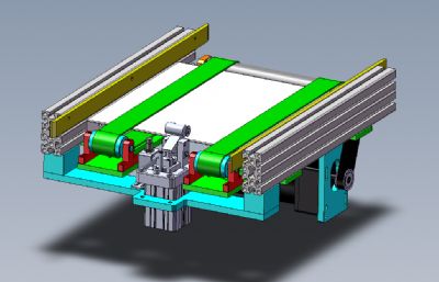 载具板送料输送带solidworks模型