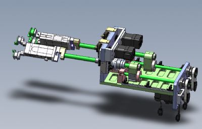 旋转伸缩电爪solidworks模型