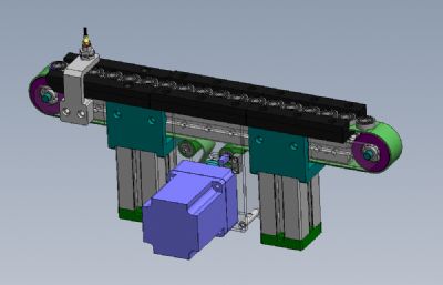 小型输送轴承皮带线solidworks模型