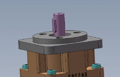 双作用定量叶片油泵solidworks模型