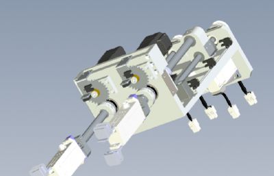 旋转伸缩电爪solidworks模型