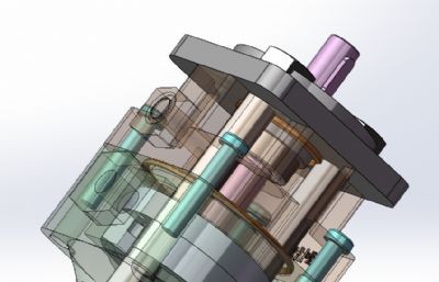 双作用定量叶片油泵solidworks模型