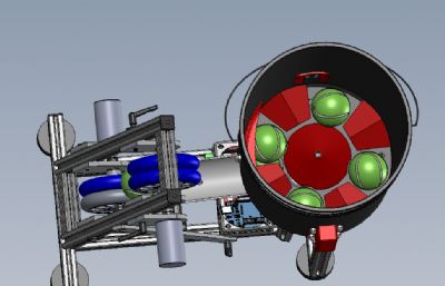 网球投掷器,发球机solidworks模型