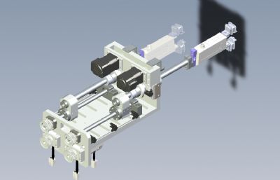 旋转伸缩电爪solidworks模型