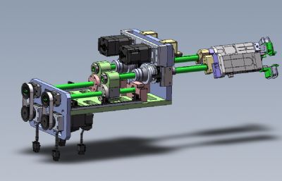 旋转伸缩电爪solidworks模型