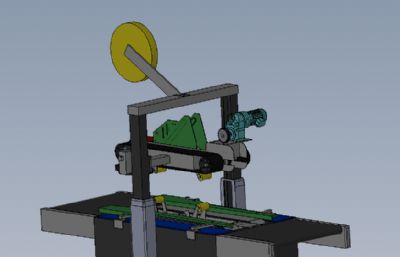 纸箱自动封箱机solidworks模型