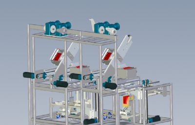 折叠机包装机solidworks模型