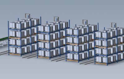 自动化立体仓库solidworks模型