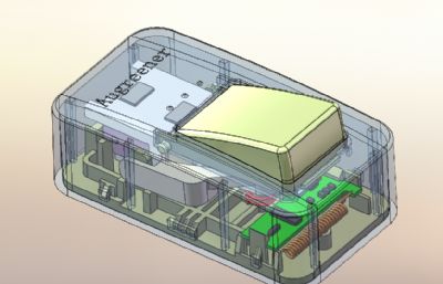 自发电门铃遥控器,无线发射器solidworks模型