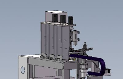 自动钻孔铰孔一体机solidworks模型