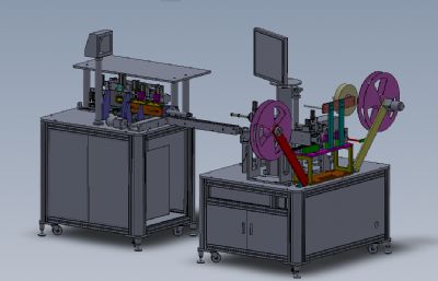 HDMI测试包装机solidworks模型