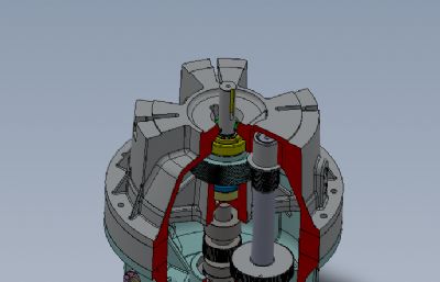 油泵剖面solidworks模型